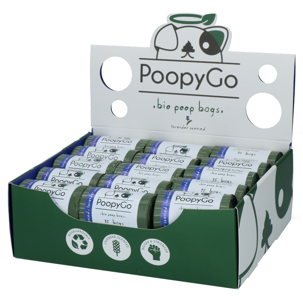 PoopyGo Umweltfreundlich Einzelrolle Lavendelduft