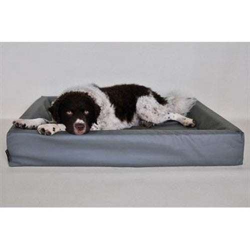 Bia-Bett Mit Kunstlederbezug Hundekorb Grau