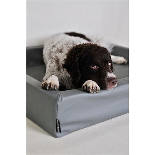 Bia-Bett Mit Kunstlederbezug Hundekorb Grau