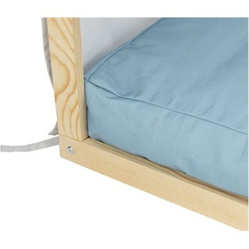 Trixie Hundekorb Zelt Lias Holz Sand / Blau