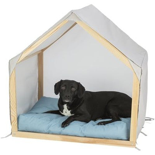 Trixie Hundekorb Zelt Lias Holz Sand / Blau