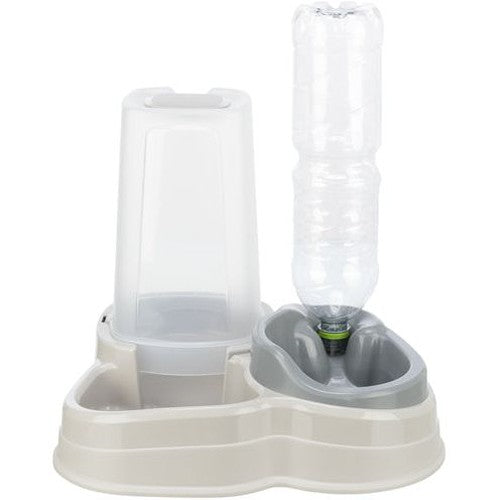 Trixie Futter- Und Wasserspender Kunststoff Grau / Taupe
