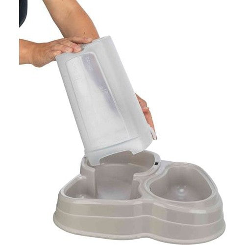 Trixie Futter- Und Wasserspender Kunststoff Grau / Taupe