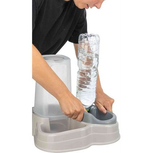 Trixie Futter- Und Wasserspender Kunststoff Grau / Taupe
