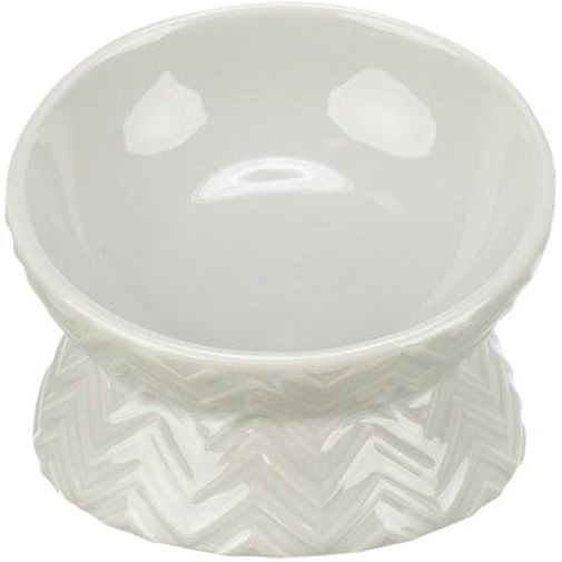 Trixie Erhöhter Futternapf / Wassernapf Keramik Hell Taupe