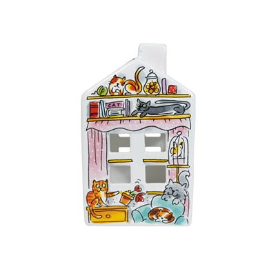 Blond Amsterdam Feuer Haus Katze