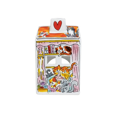 Blond Amsterdam Feuer Haus Katze