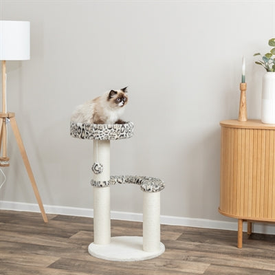 Trixie Leo Panther Print Kratzbaum Rund Creme