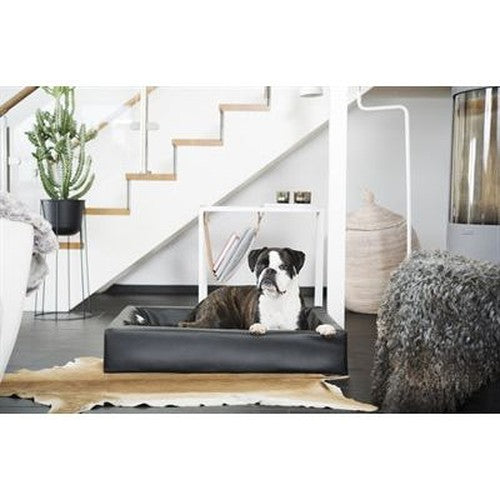 Bia-Bettbezug Aus Kunstleder Hundekorb Schwarz