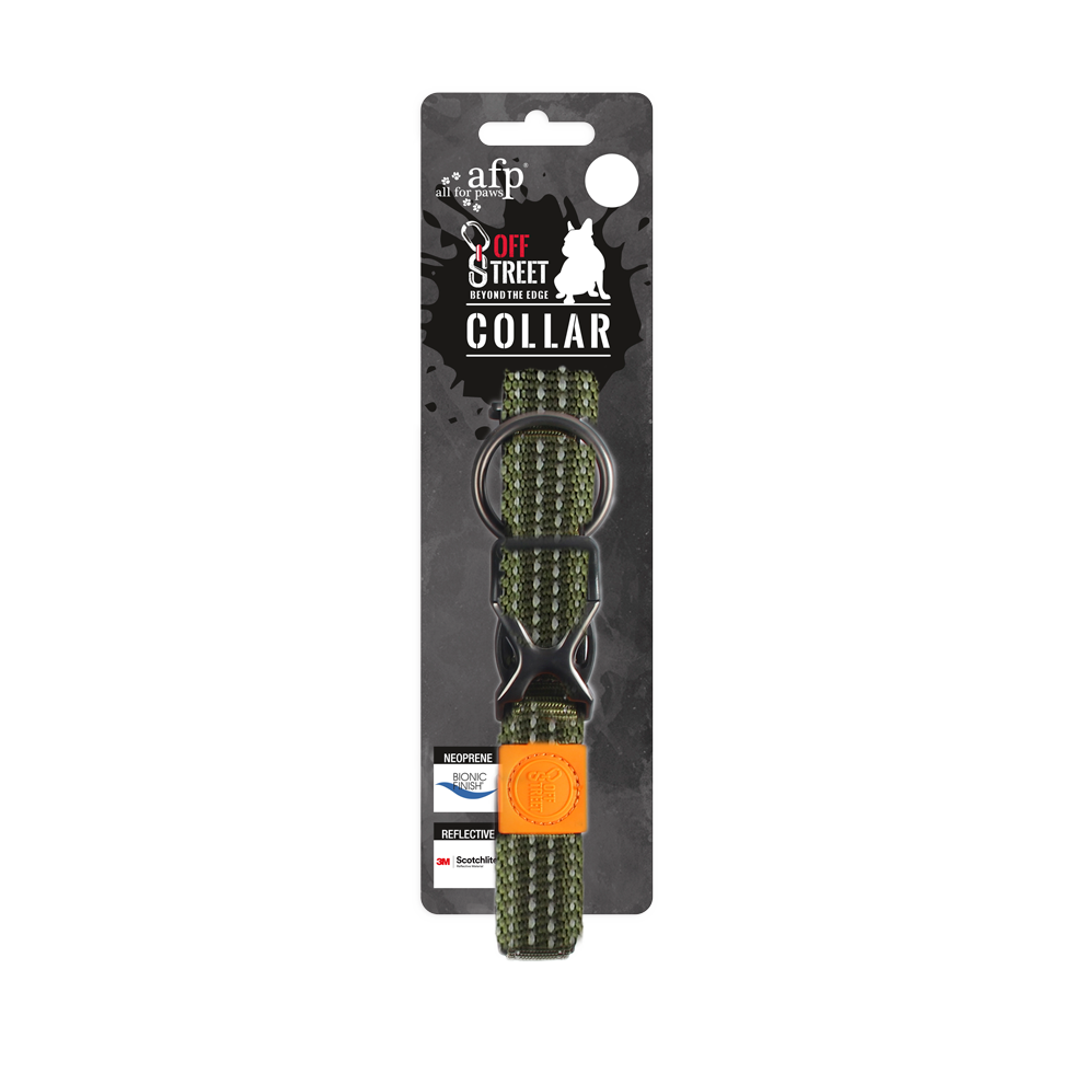 AFP Off Street - Dog Collar Olivgrün S