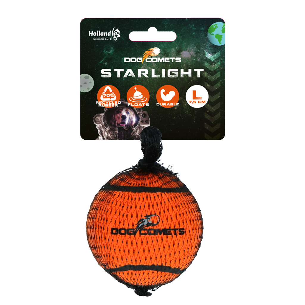 Dog Comets Starlight Tennisball L Orange