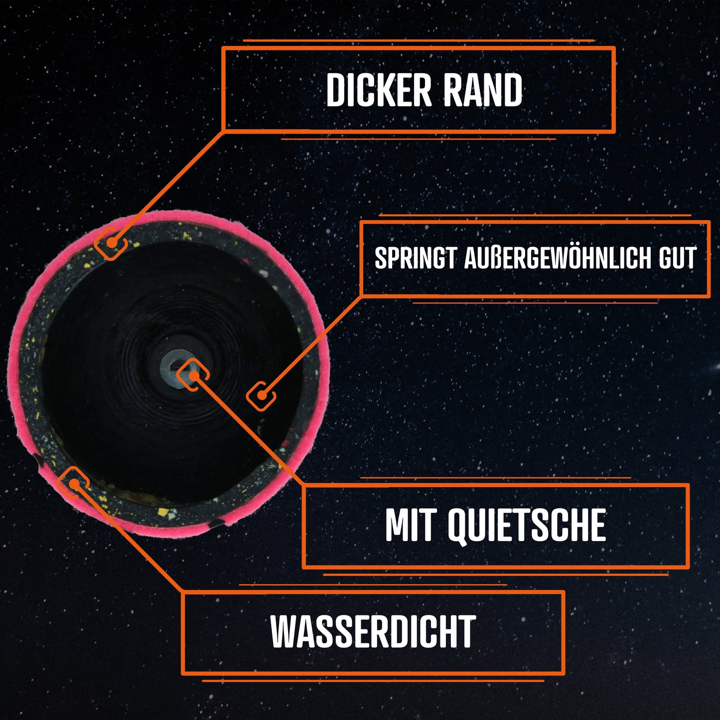 Dog Comets Neutron Star Tennisball Mit Quietscher M Orange