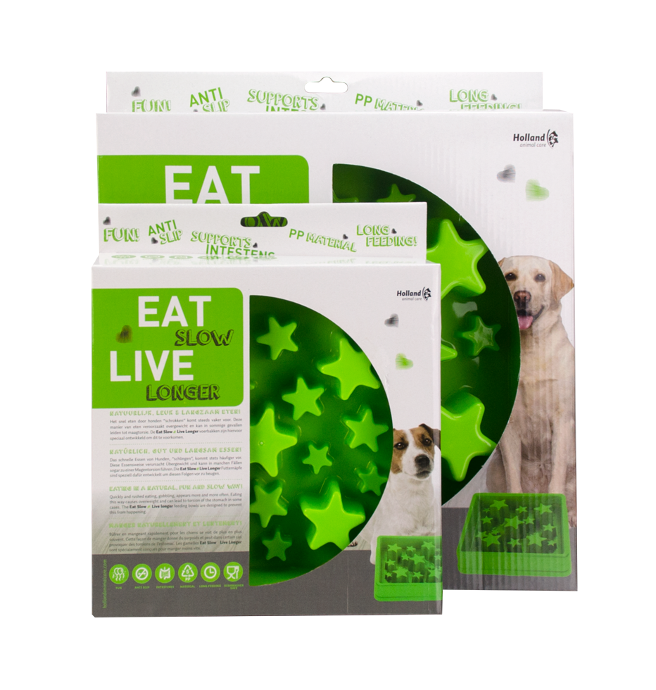 Eat Slow Live Longer Star Grün L