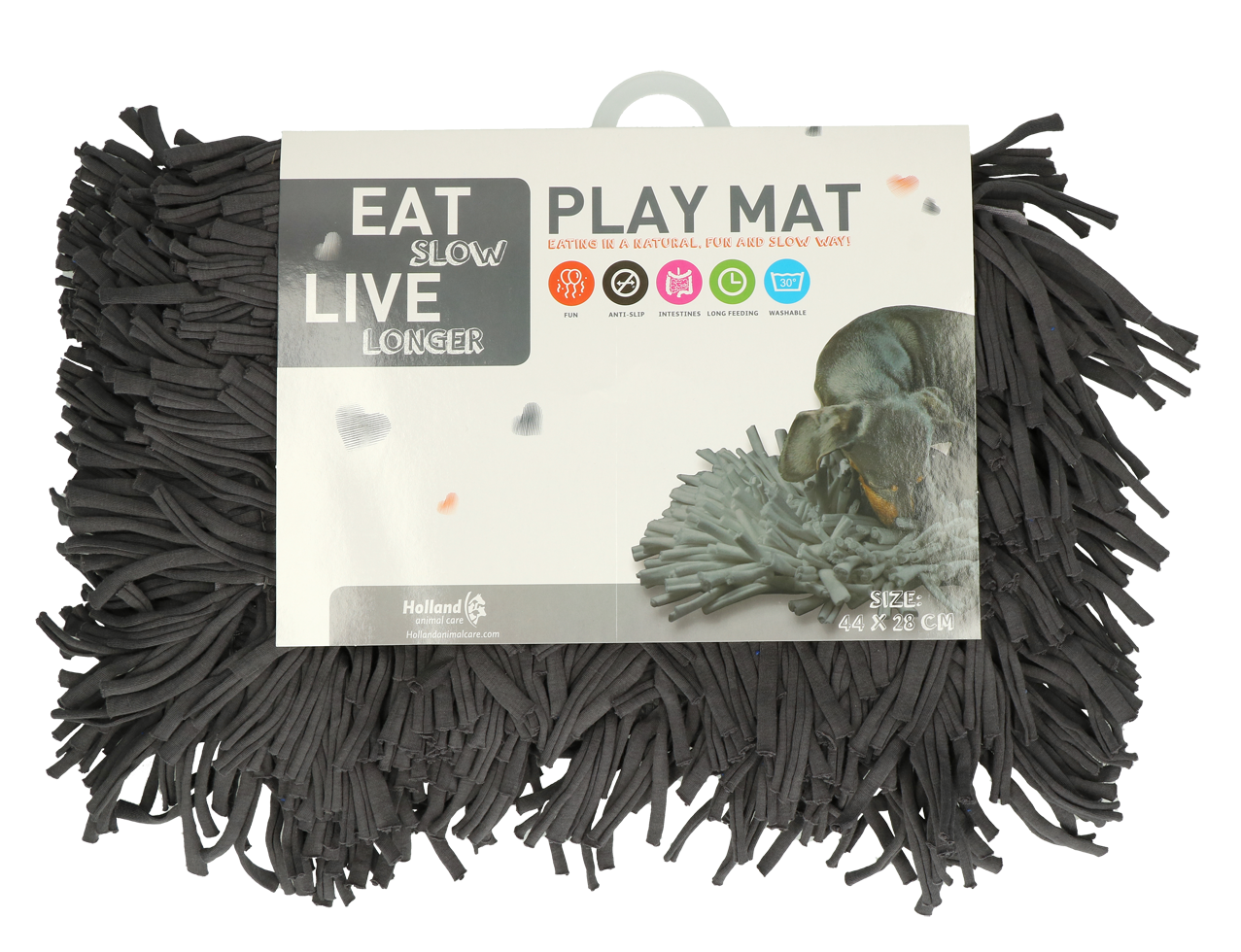 Eat Slow Live Longer Play Mat Grau