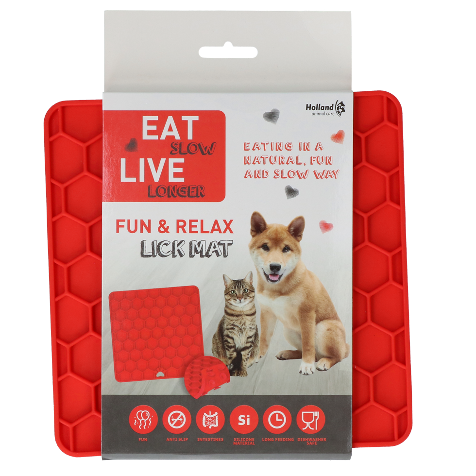 Eat Slow Live Longer Lick Mat Honeycomb Rot