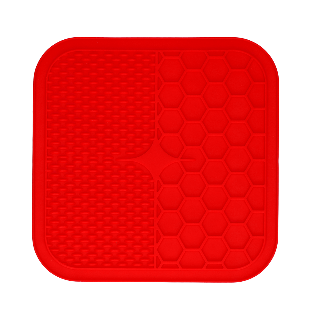 Eat Slow Live Longer Lick Mat Duo L Rot