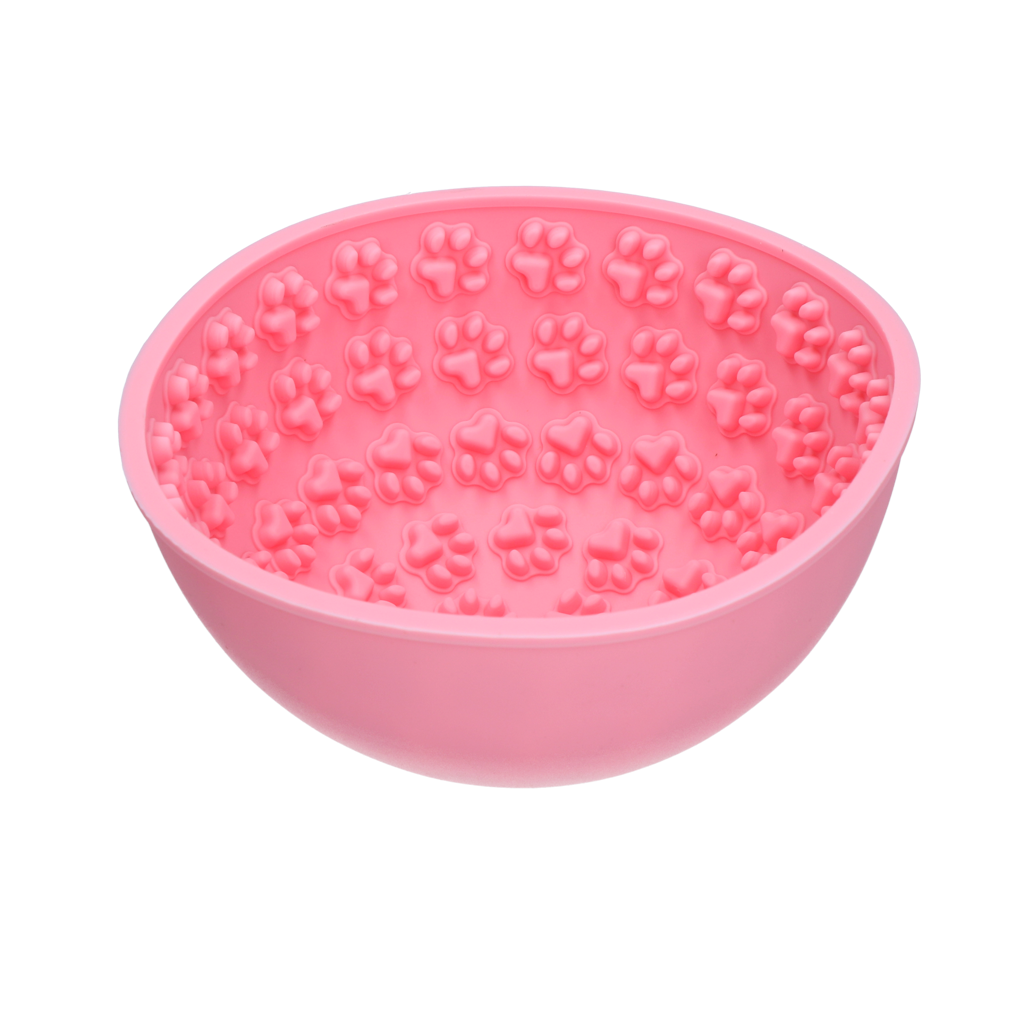 Eat Slow Live Longer Lick Mat Wobble Bowl Rosa
