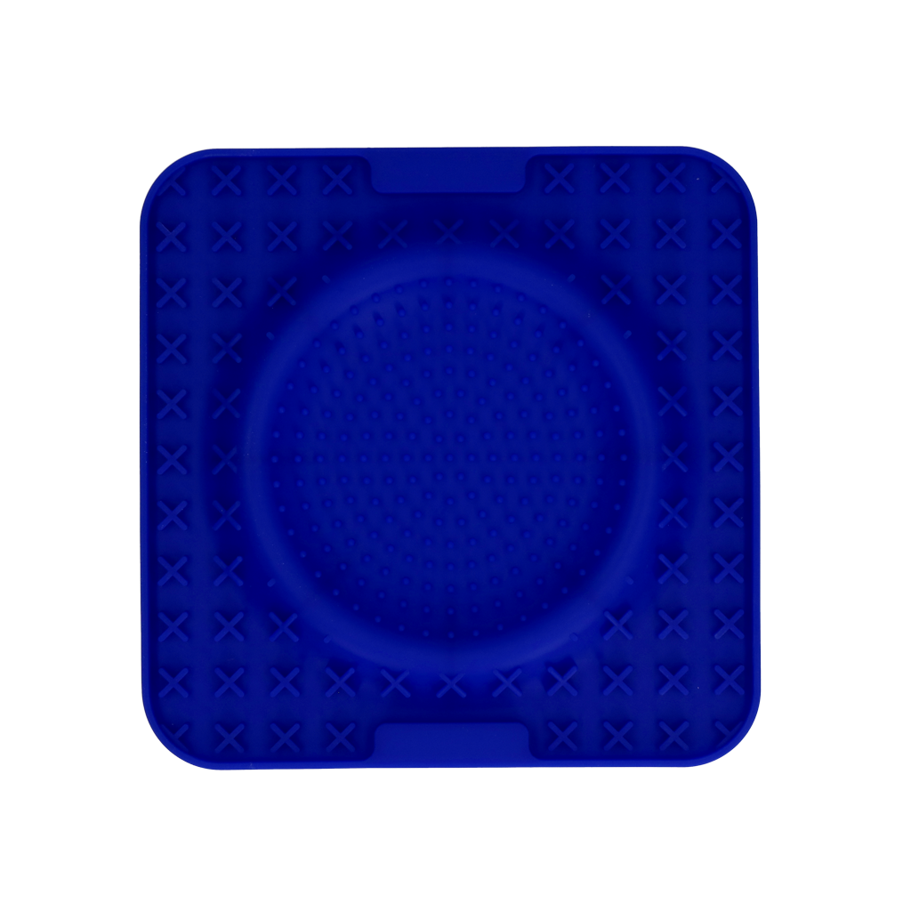 Eat Slow Live Longer Lick Mat Wave Blau