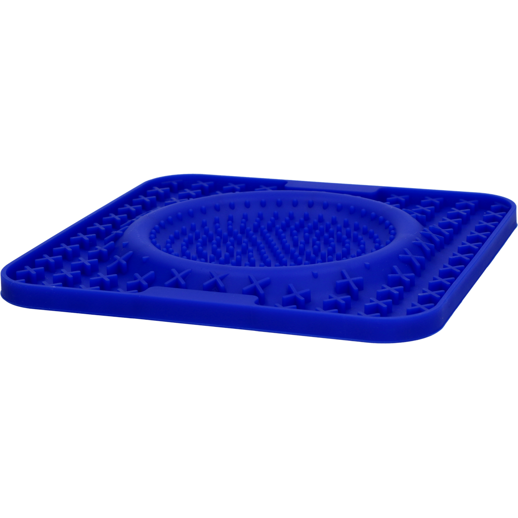 Eat Slow Live Longer Lick Mat Wave Blau
