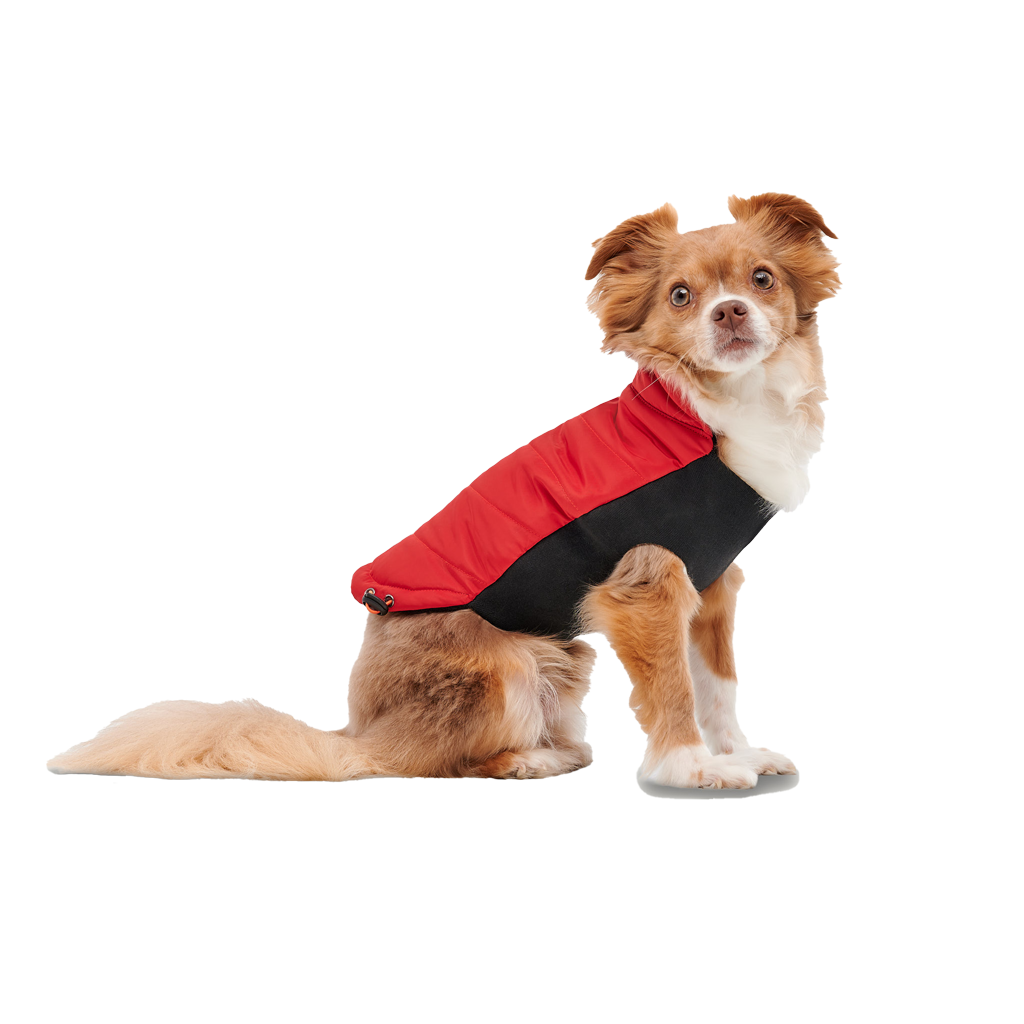 Goo-eez Mock Neck Signature Wrap Jacket S Rot/Schwarz