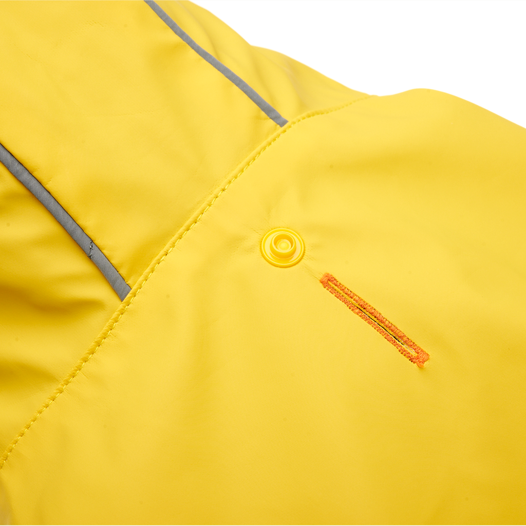 Goo-eez Reflective Hooded Raincoat M Gelb/Grau