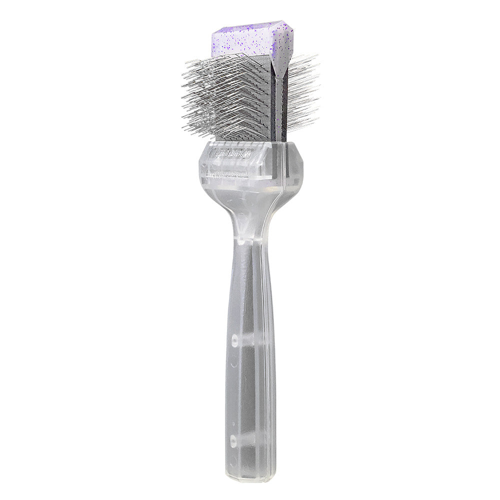 ActiVet Diamond Daily Care lila Flitter 4,5 cm Hundebürste entfilzen Katzenbürste