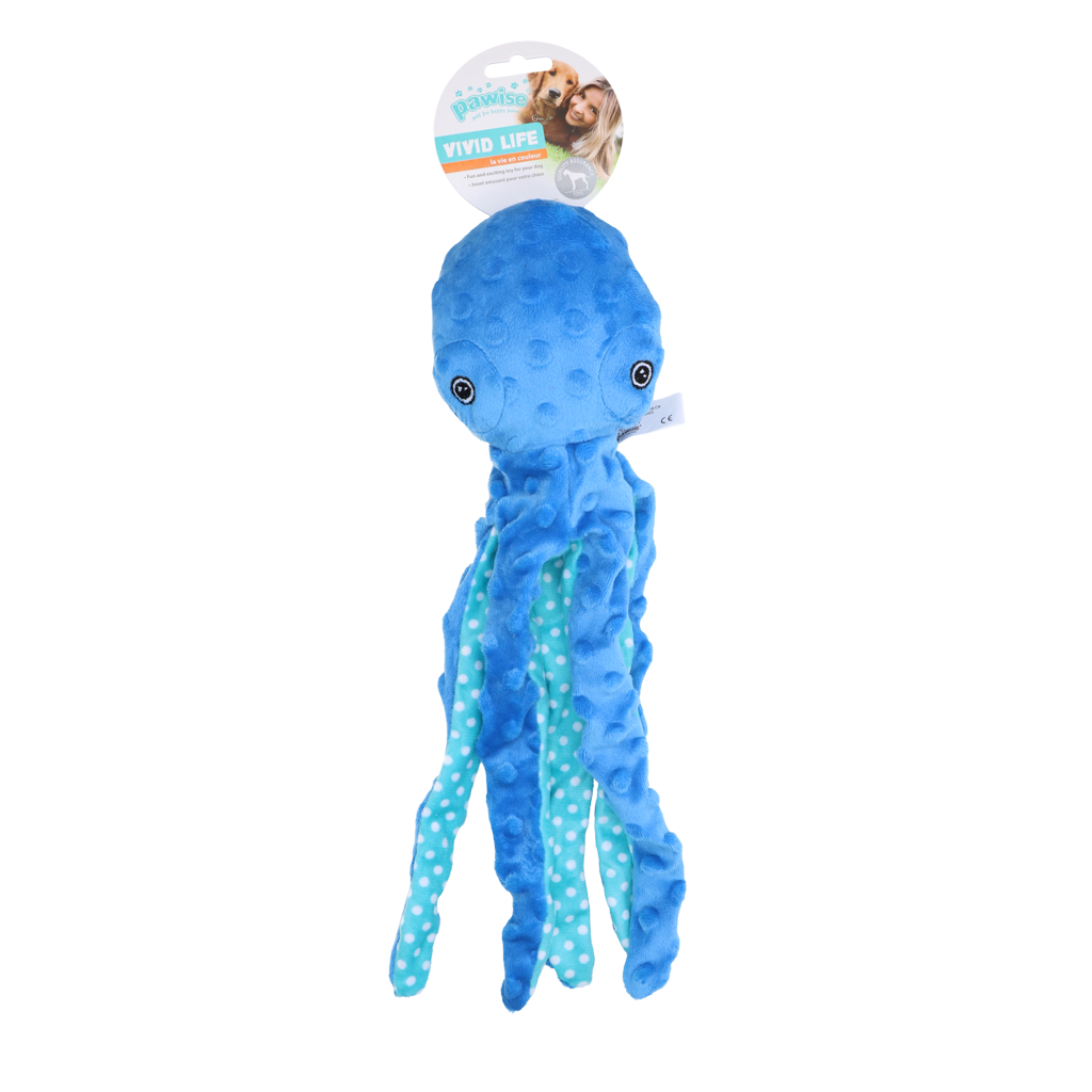 Pawise Multicolor Plush Octopus (3 colour assorted) L