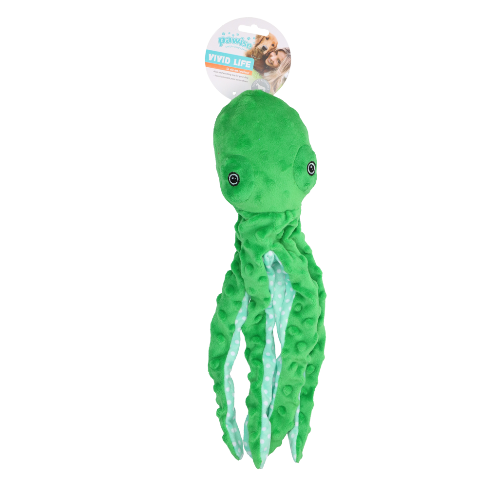 Pawise Multicolor Plush Octopus (3 colour assorted) L