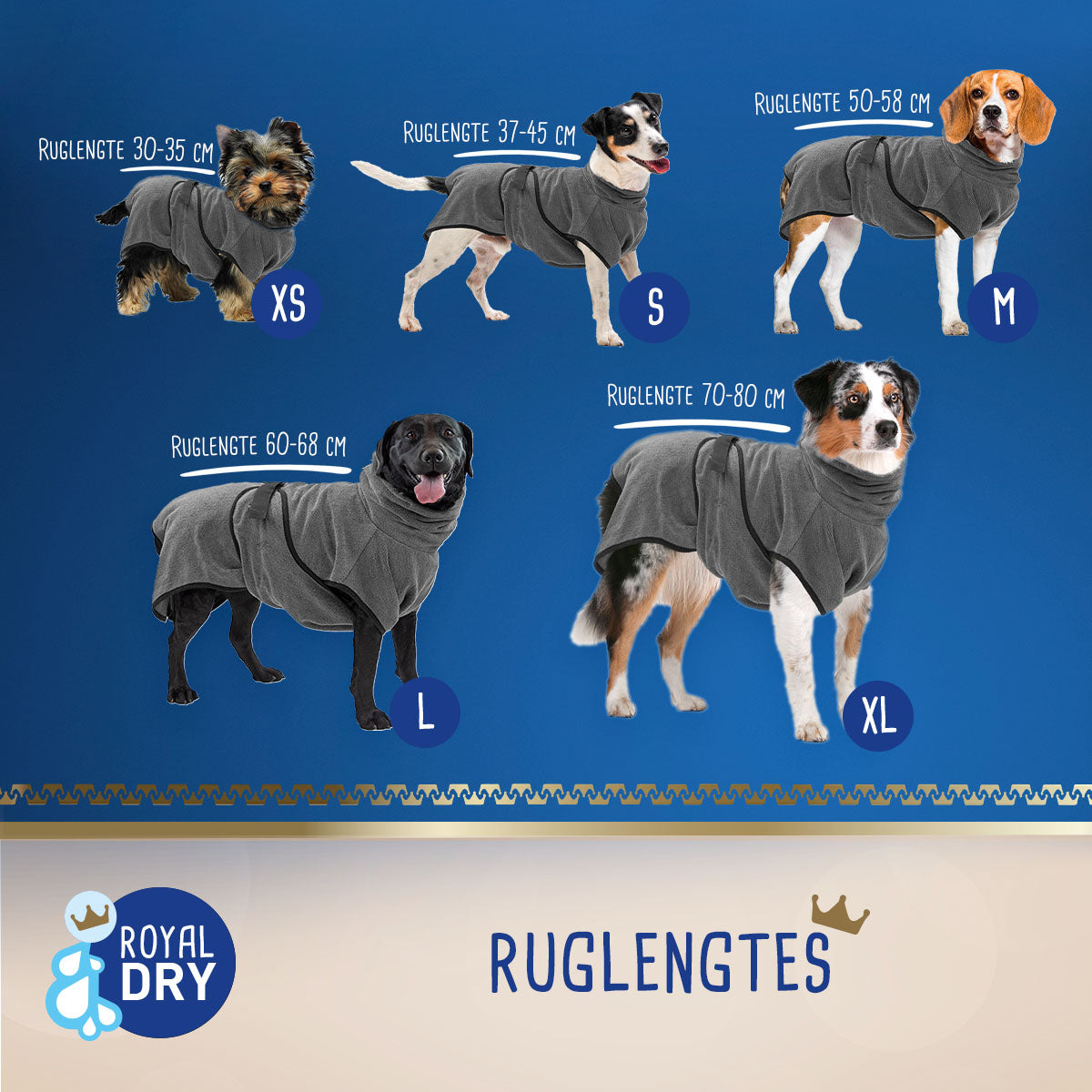 Royal Dry Bademantel Für Hunde XL