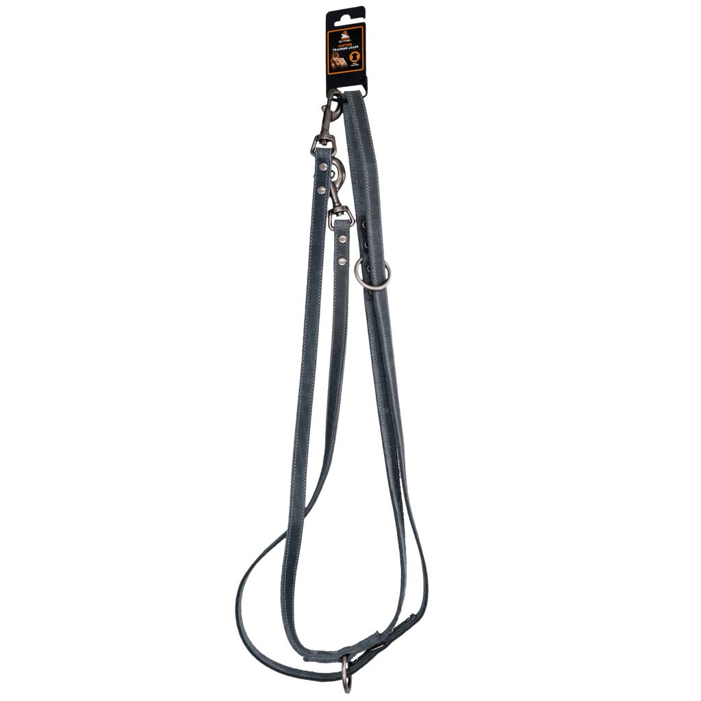 Spotted! Pro Leder Trainingsleine Grau 2 x 250 cm