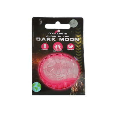 Dog Comets Glow in the Dark Moon Pink S