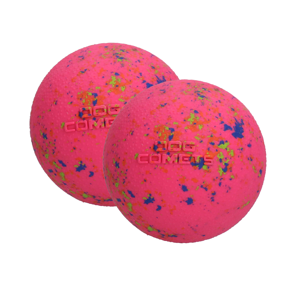 Dog Comets Ball Stardust Rosa M 2-pack