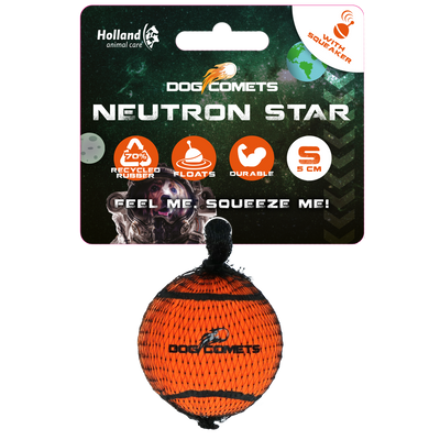 Dog comets Neutron Star Tennisbal met pieper S Oranje 1st