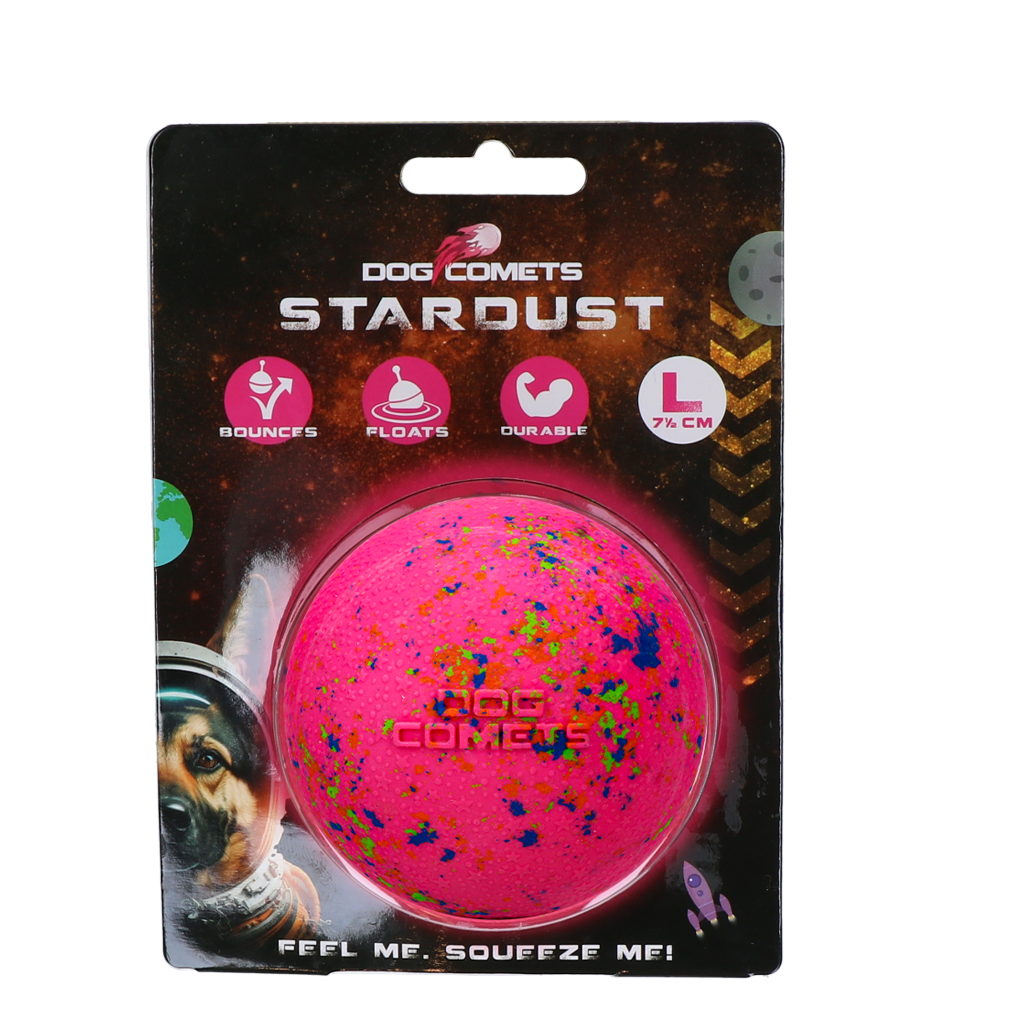 Dog Comets Ball Stardust Roze L