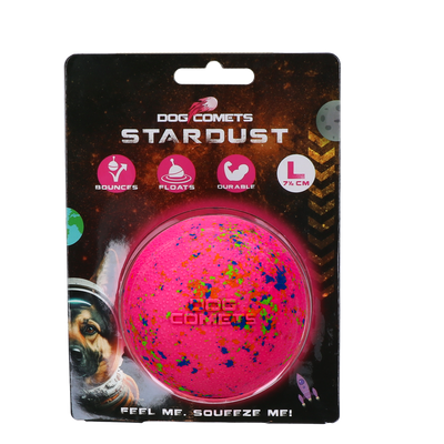 Dog Comets Ball Stardust Roze L