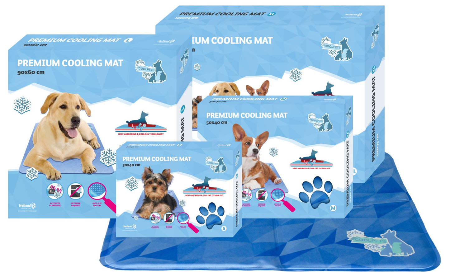 CoolPets Premium Cooling Mat XL (120x75cm)