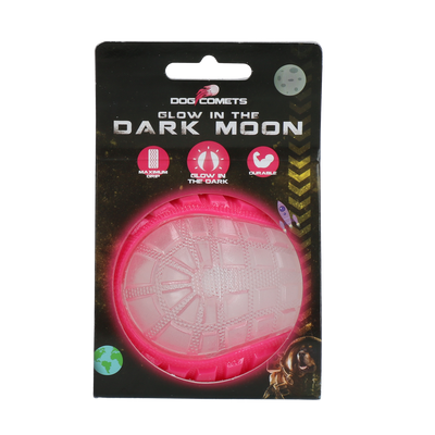 Dog Comets Glow in the Dark Moon Pink M