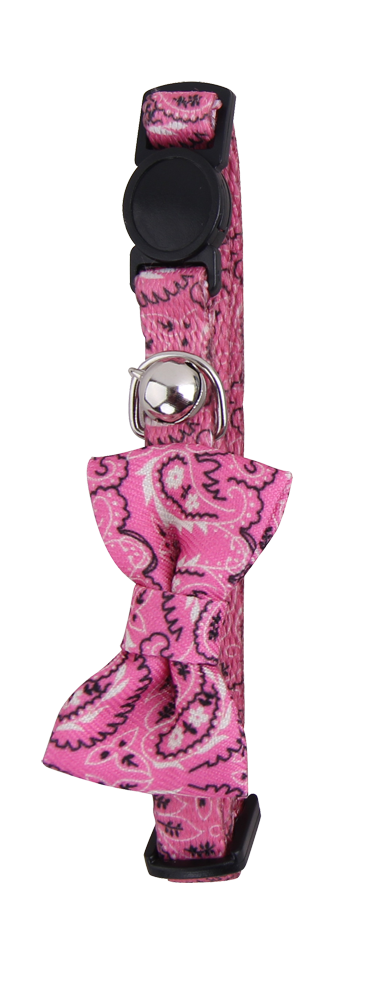 Pawise Cat collar w/Bowknot Rosa