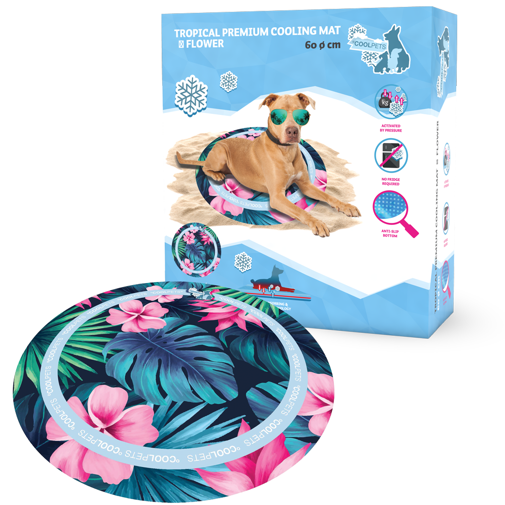 CoolPets Tropical Premium Cooling Mat Flower