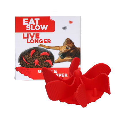 Eat Slow Live Longer Gobble Stopper M Red