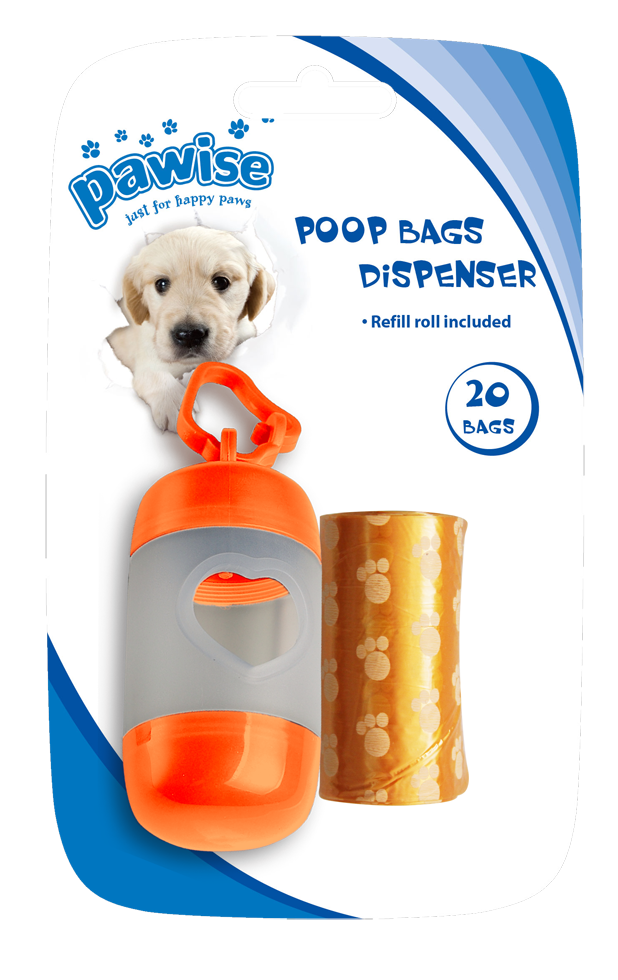 Pawise Poop Bags Dispenser (incl. 2 x 20 bags)