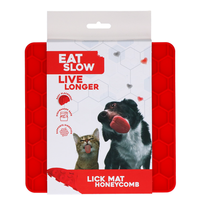 Eat Slow Live Longer Lick Mat Honeycomb Rot