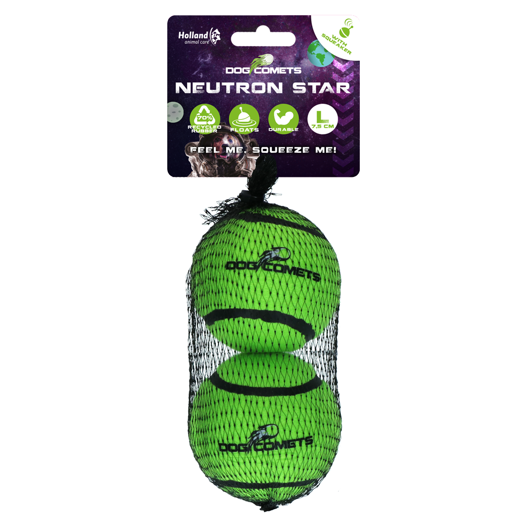 Dog comets Neutron Star Tennisbal met pieper L Groen 2st