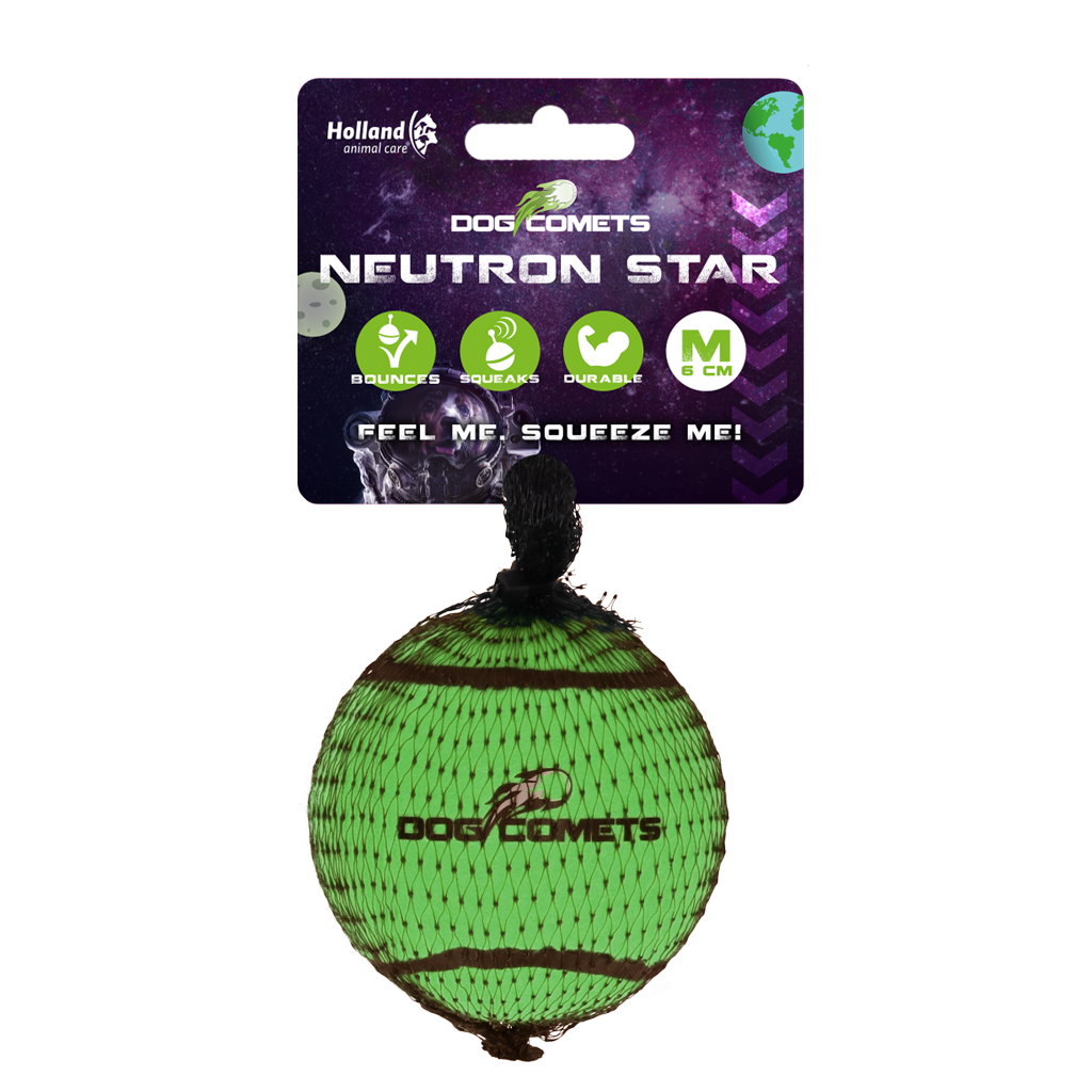 Dog comets Neutron Star Green 1pc with Squeaker