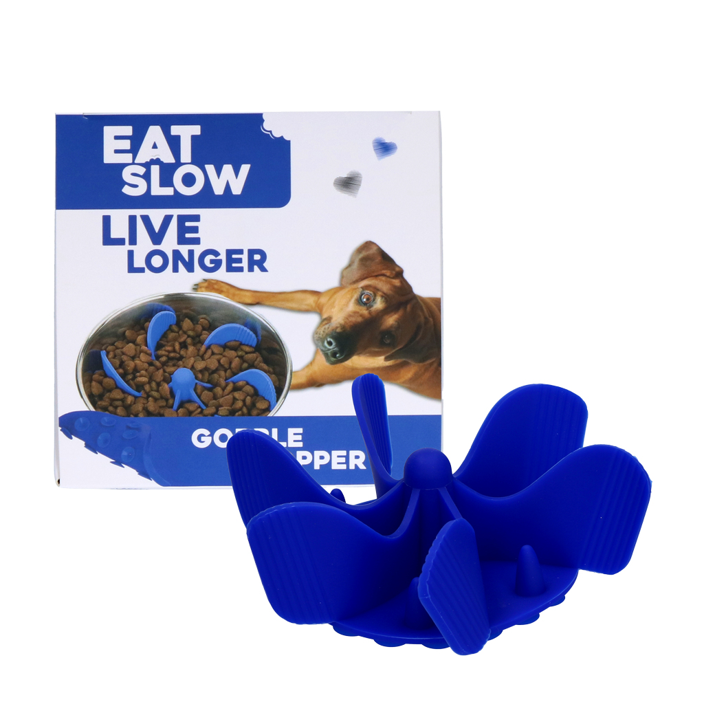 Eat Slow Live Longer Gobble Stopper M Blue