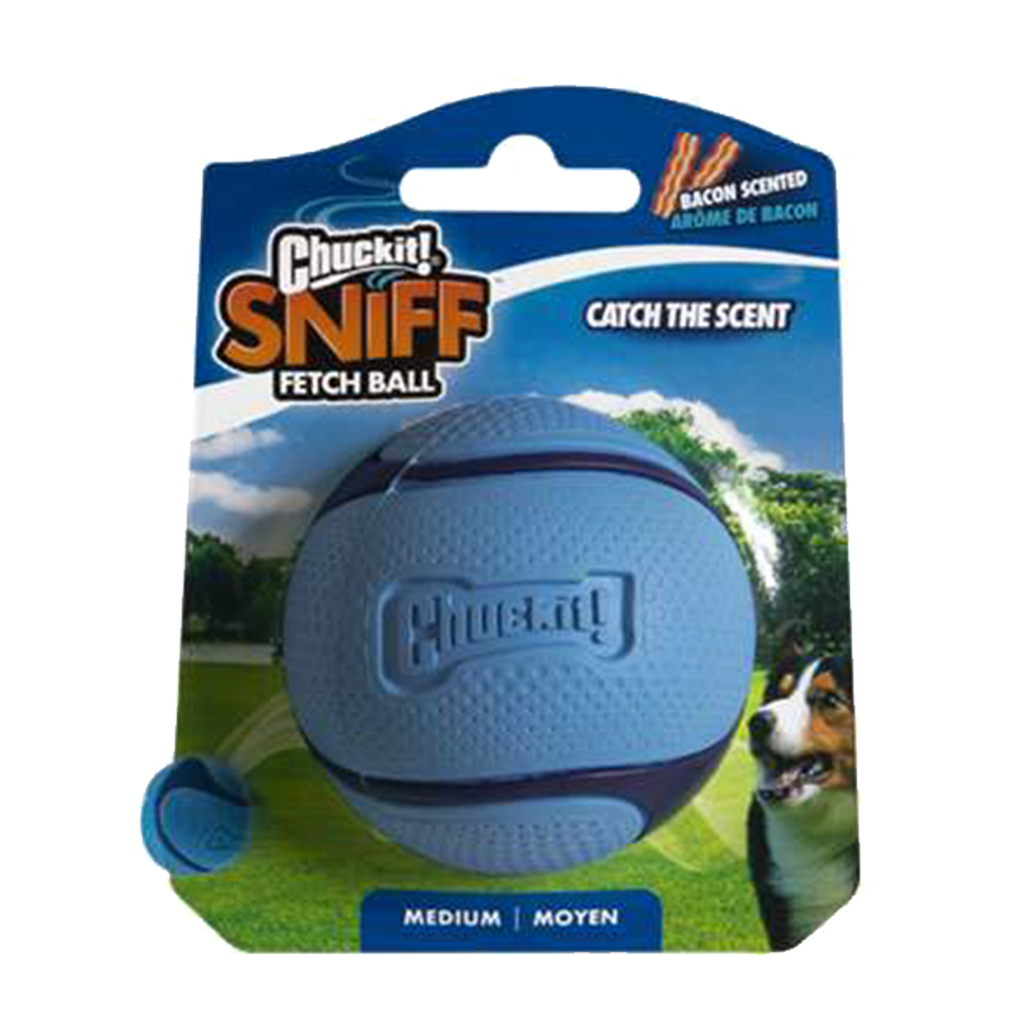 Chuckit Sniff Fetch Ball Bacon MD 1-pack