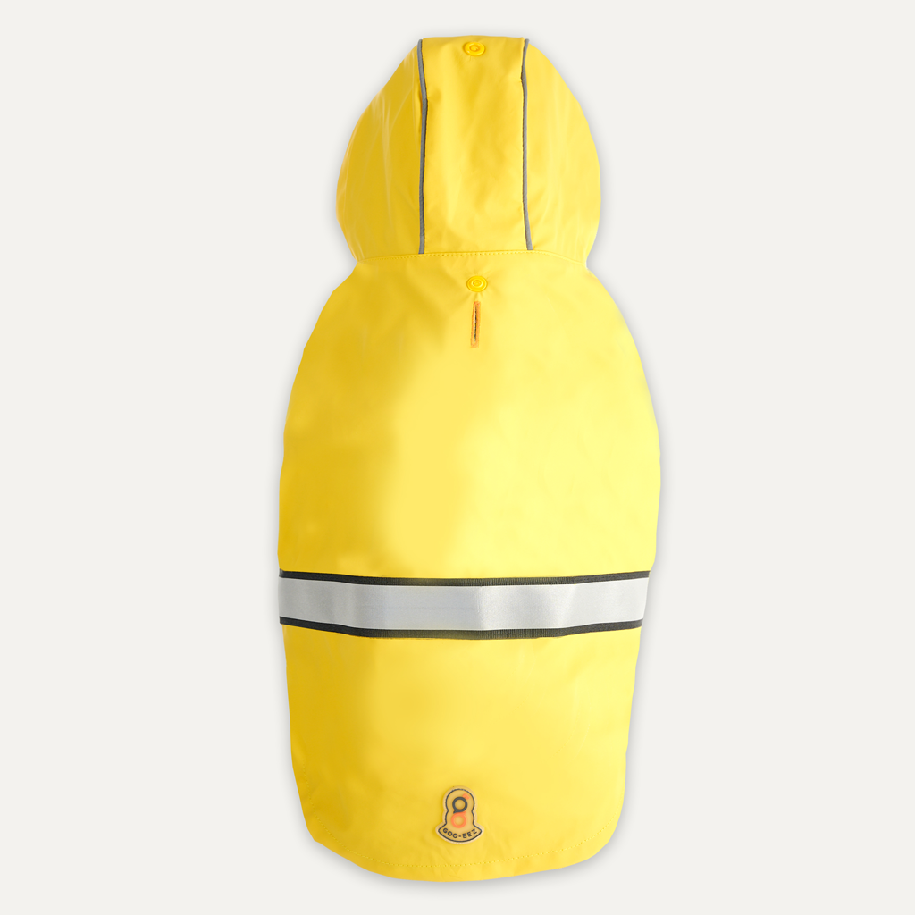 Gooeez Reflective Hooded Raincoat XS Yellow/Grey