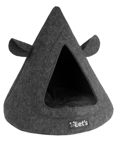 Let's sleep Pet Cave TeePee Antraciet