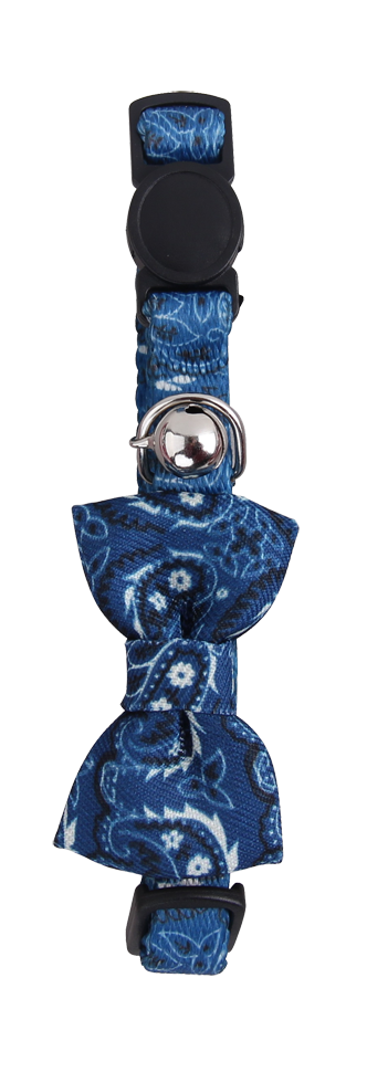 Pawise Cat collar w/Bowknot blau