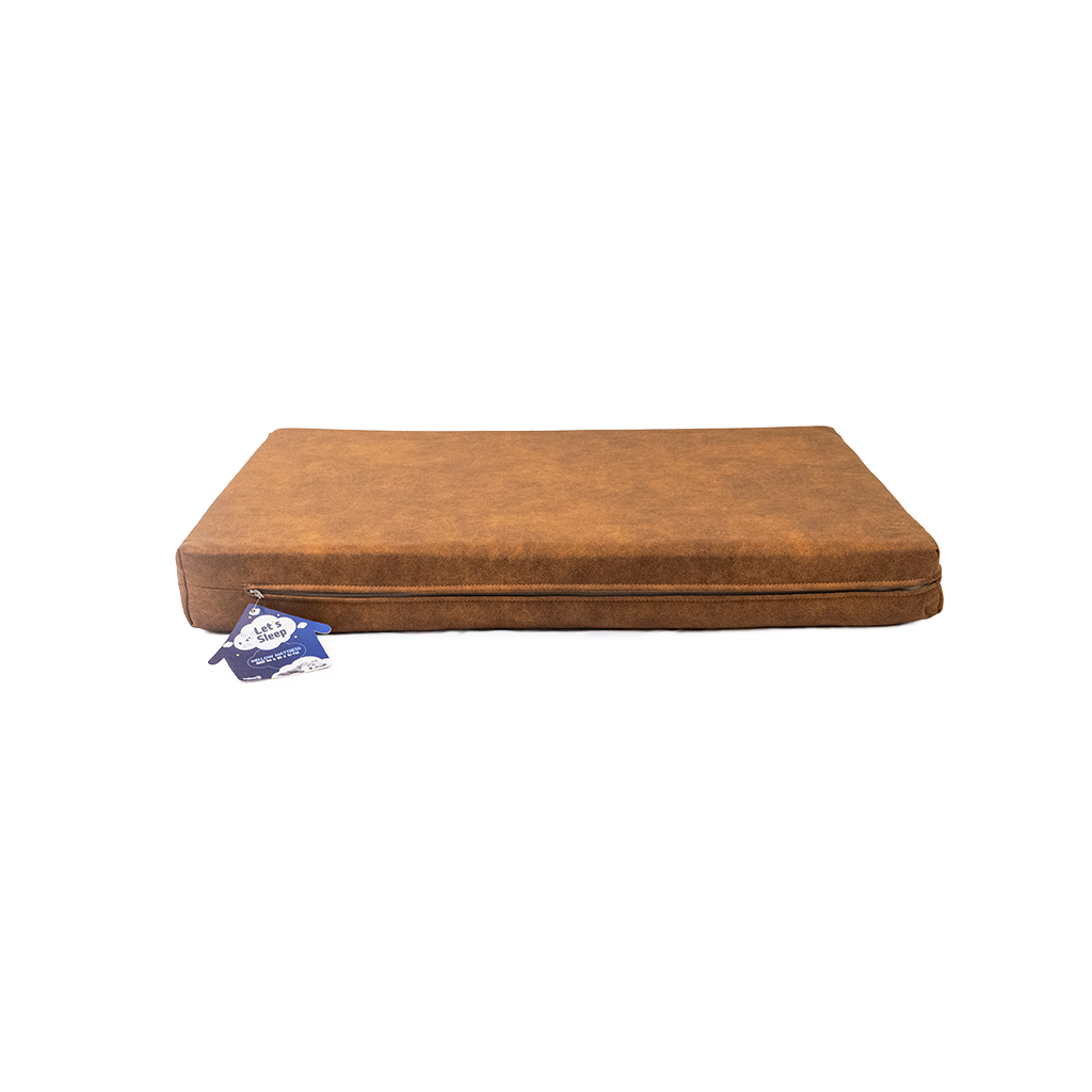 Let's Sleep Mellow Mattress Orthopädisches Bett XL Cognac